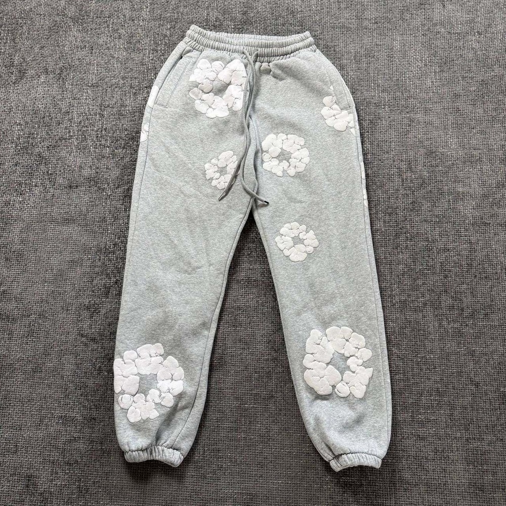 Denim Tears Cotton Wreath Sweatpants Women S Grey Puff Print Floral Joggers